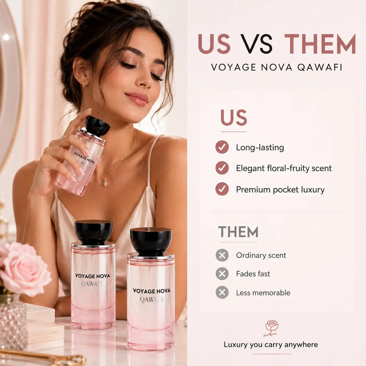 Voyage Nova™ Signature Rose Perfume | Fruity Floral Women's Fragrance