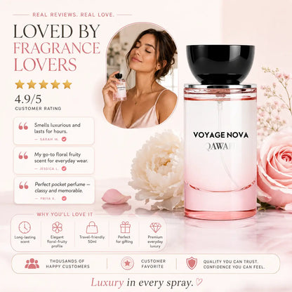 Voyage Nova™ Signature Rose Perfume | Fruity Floral Women's Fragrance