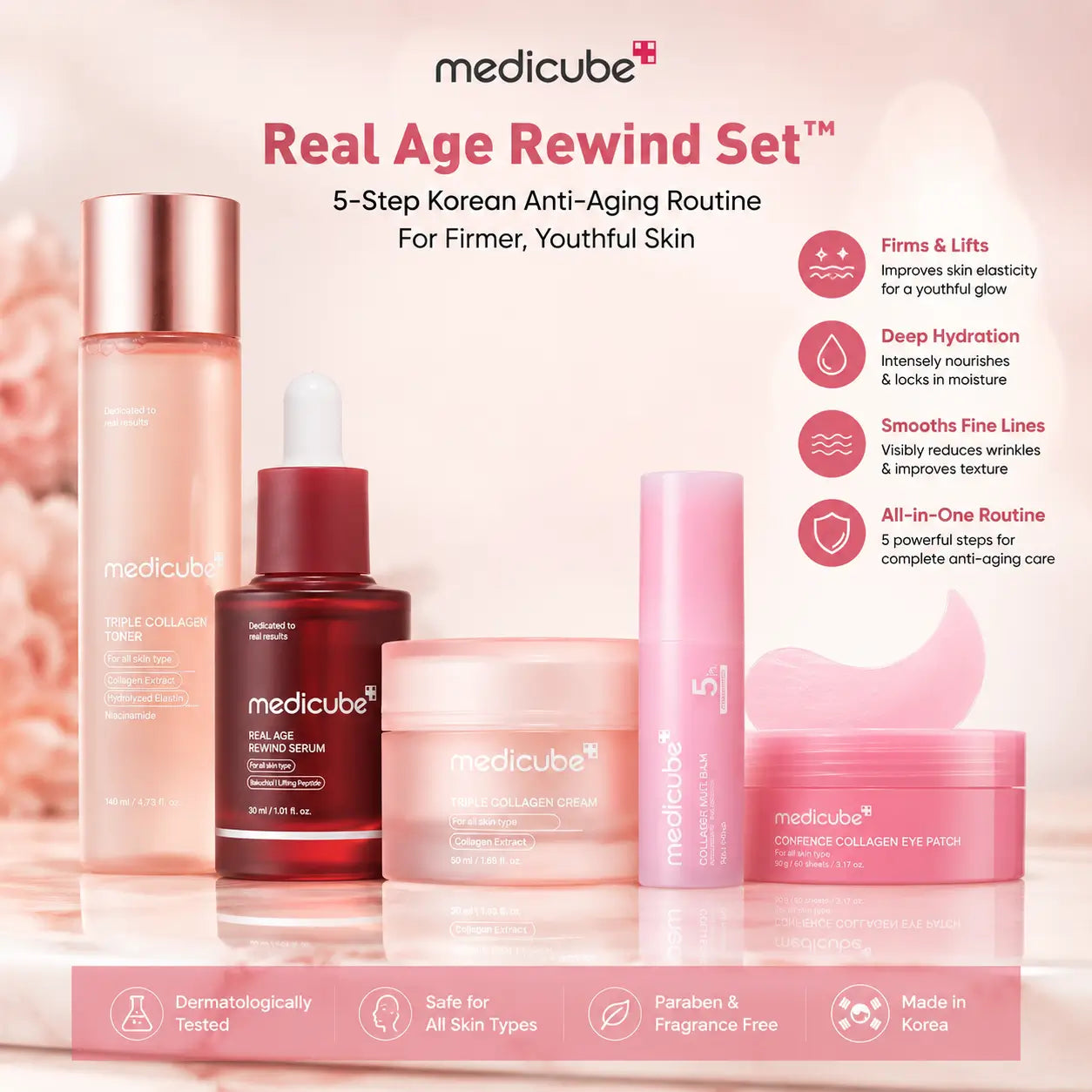 Medicube Real Age Rewind™ 5-Step Anti Aging Set
