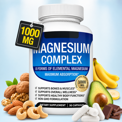 Toplux Magnesium Complex  1000mg 8-in-1 Magnesium Formula for Daily Wellness