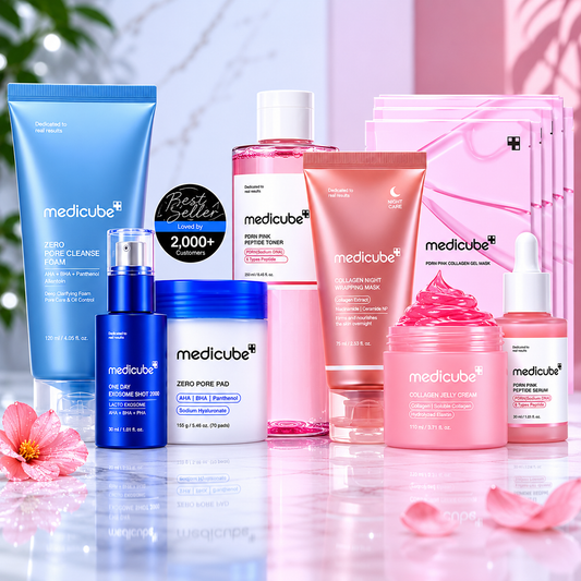 Medicube Glass Glow Set-8 Korean Skincare Essentials for Dewy, Glowing Glass Skin