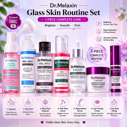 Dr. Melaxin Glass Skin Routine Set Brighten, Smooth & Firm