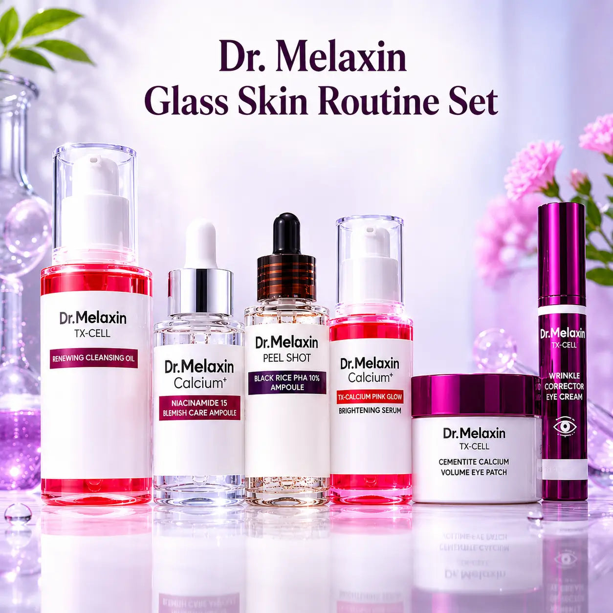 Dr. Melaxin Glass Skin Routine Set Brighten, Smooth & Firm