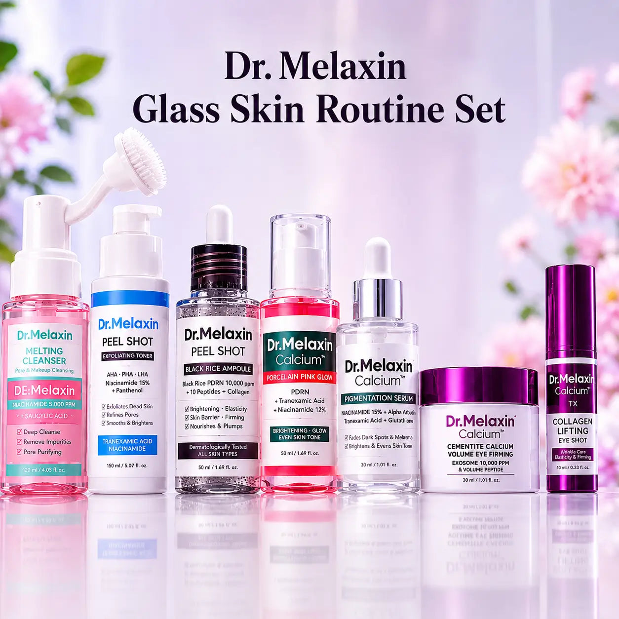 Dr. Melaxin Glass Skin Routine Set Brighten, Smooth & Firm